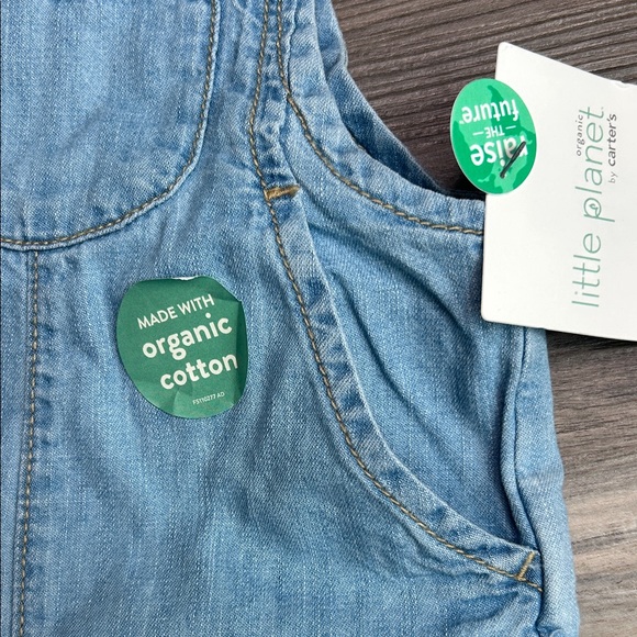 NWT Organic Cotton Shortalls - Picture 10 of 14